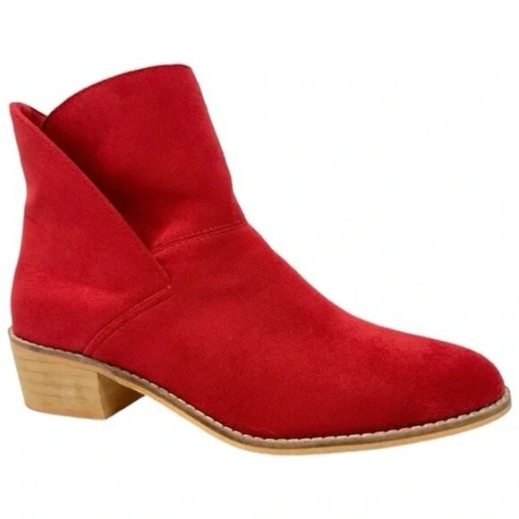 Corkys Hey Girl SPILL THE TEA Red Envelope Ankle Bootie Size 10 New in Box - Picture 2 of 14